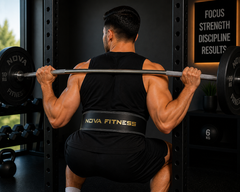 Novafit Leather Gym Belt Gold NF-I-956